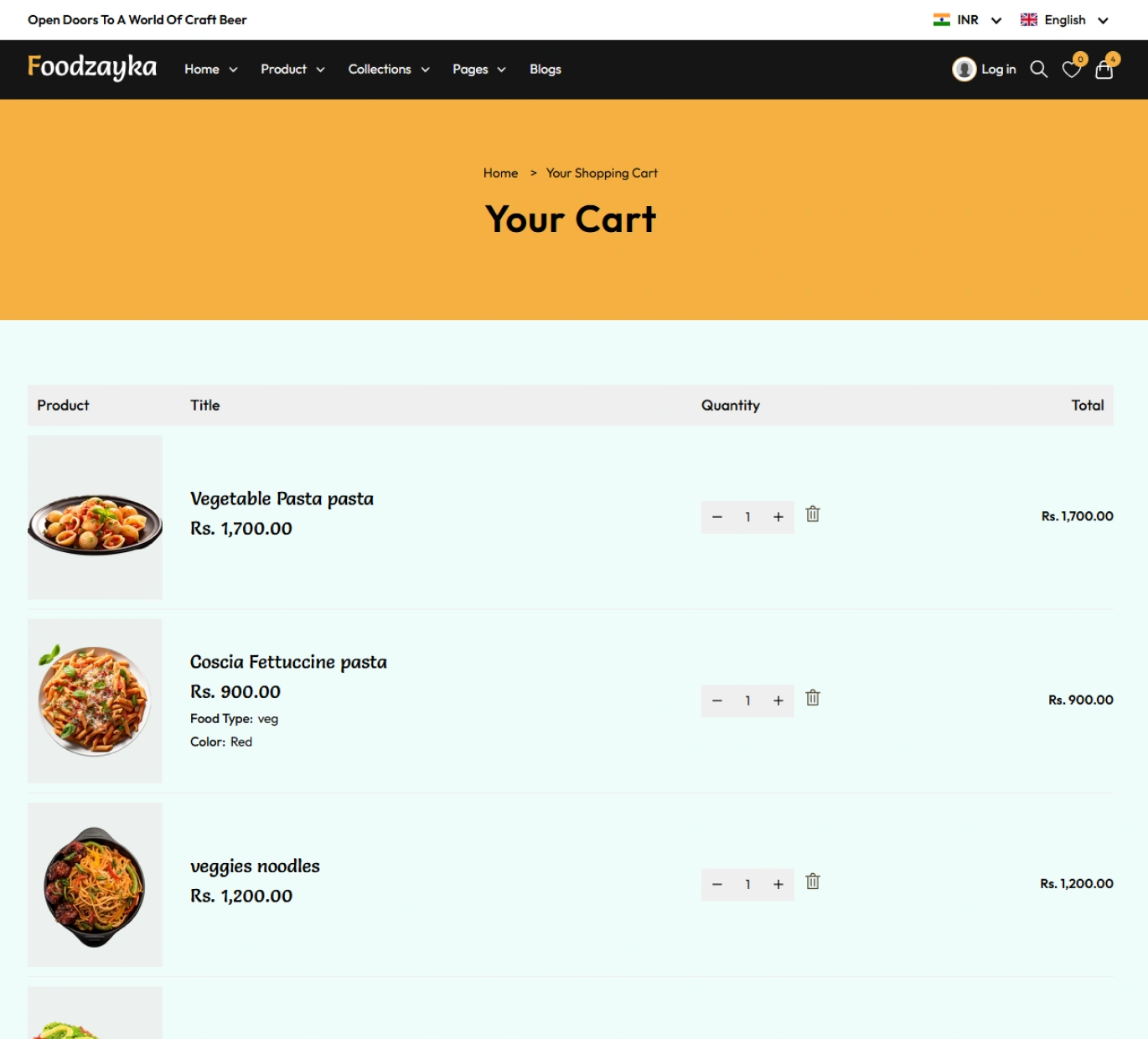 Foodzayka Shopify Theme - WorkDo
