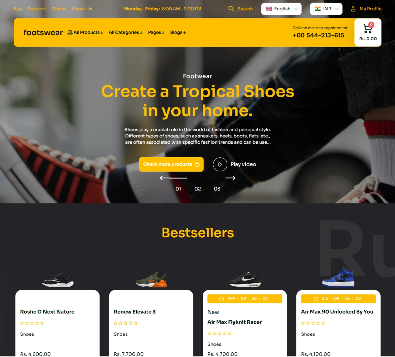 Footswear Shopify Theme - WorkDo
