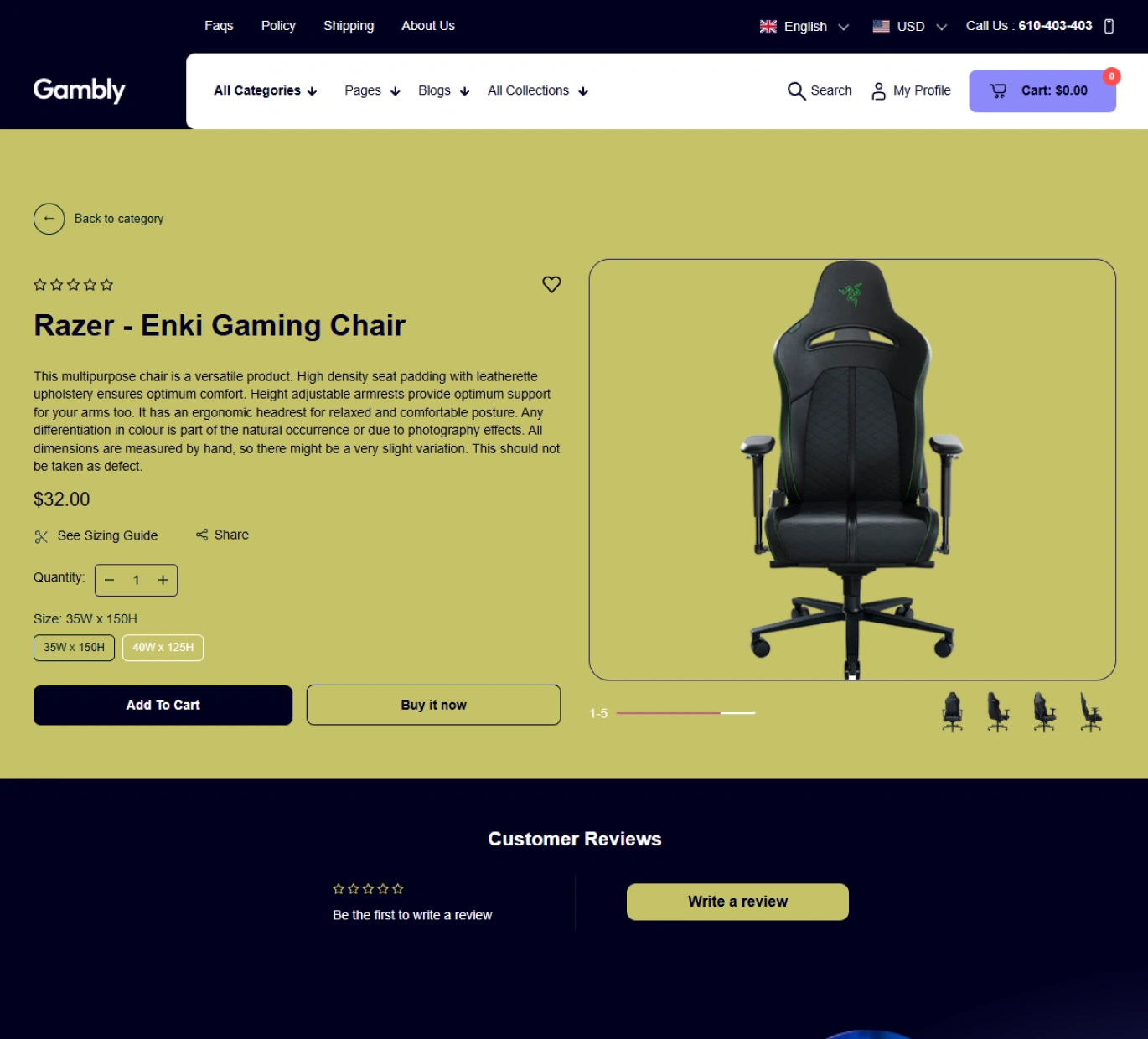 Gambly Shopify Theme - WorkDo