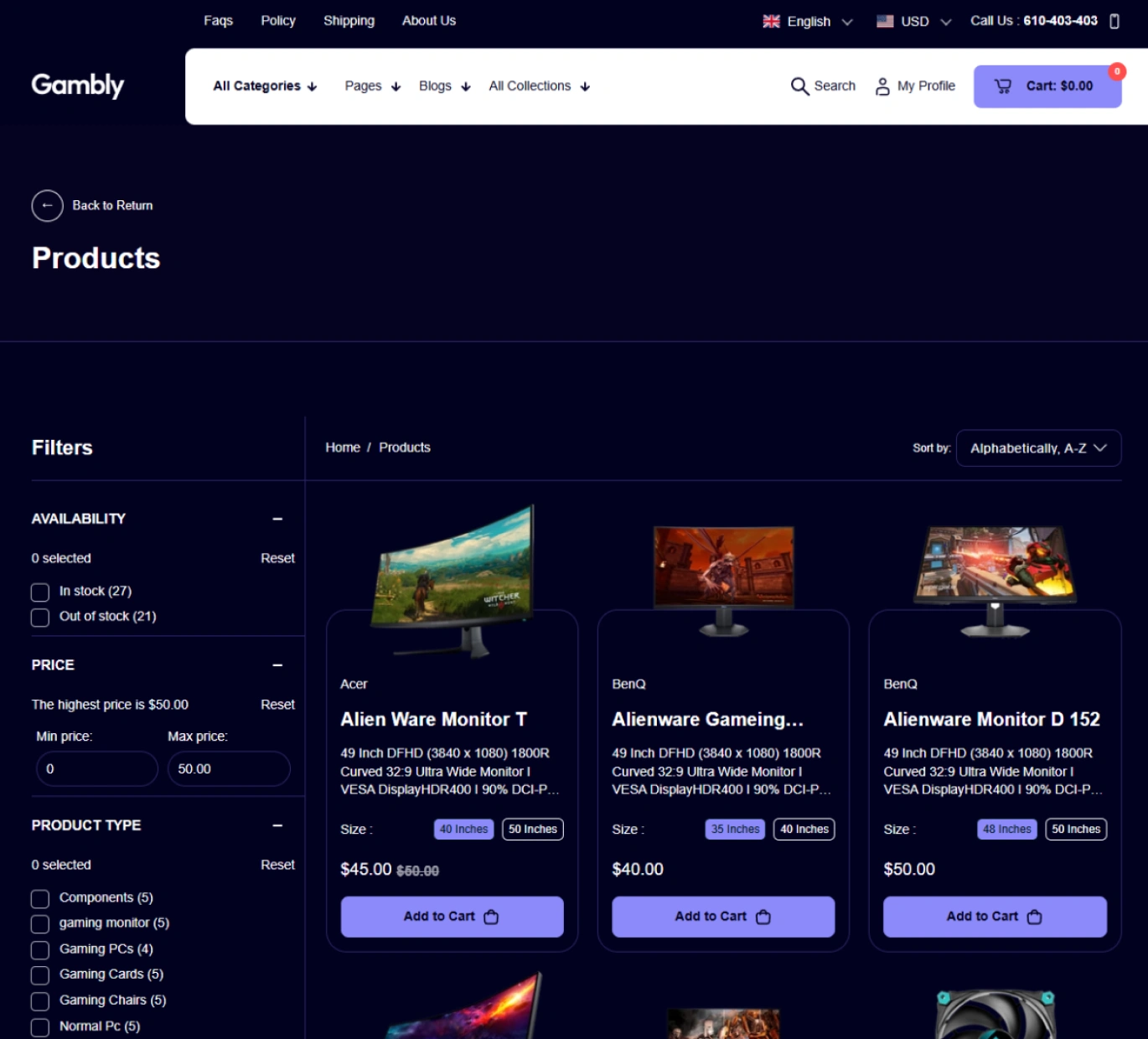 Gambly Shopify Theme - WorkDo