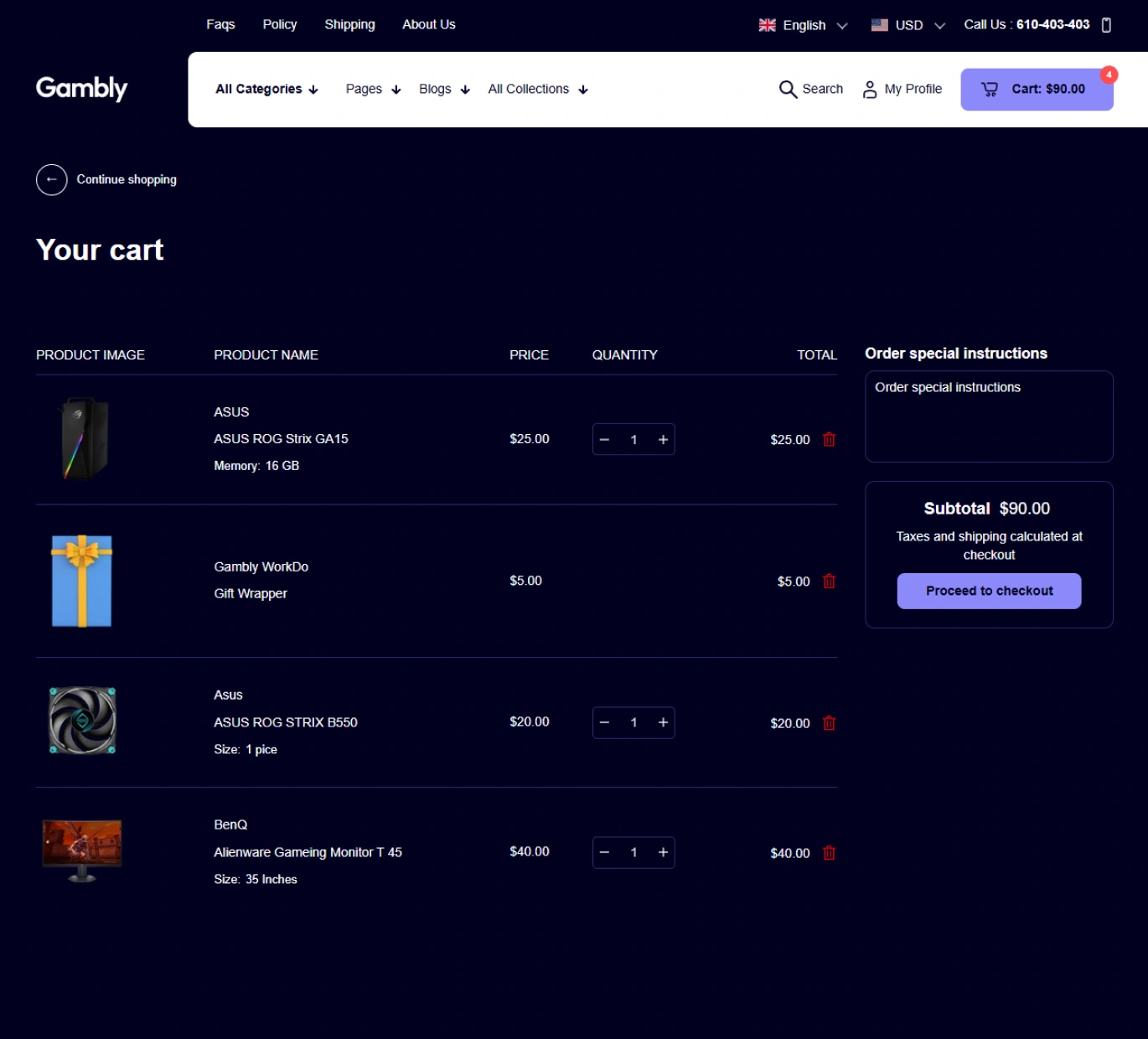 Gambly Shopify Theme - WorkDo