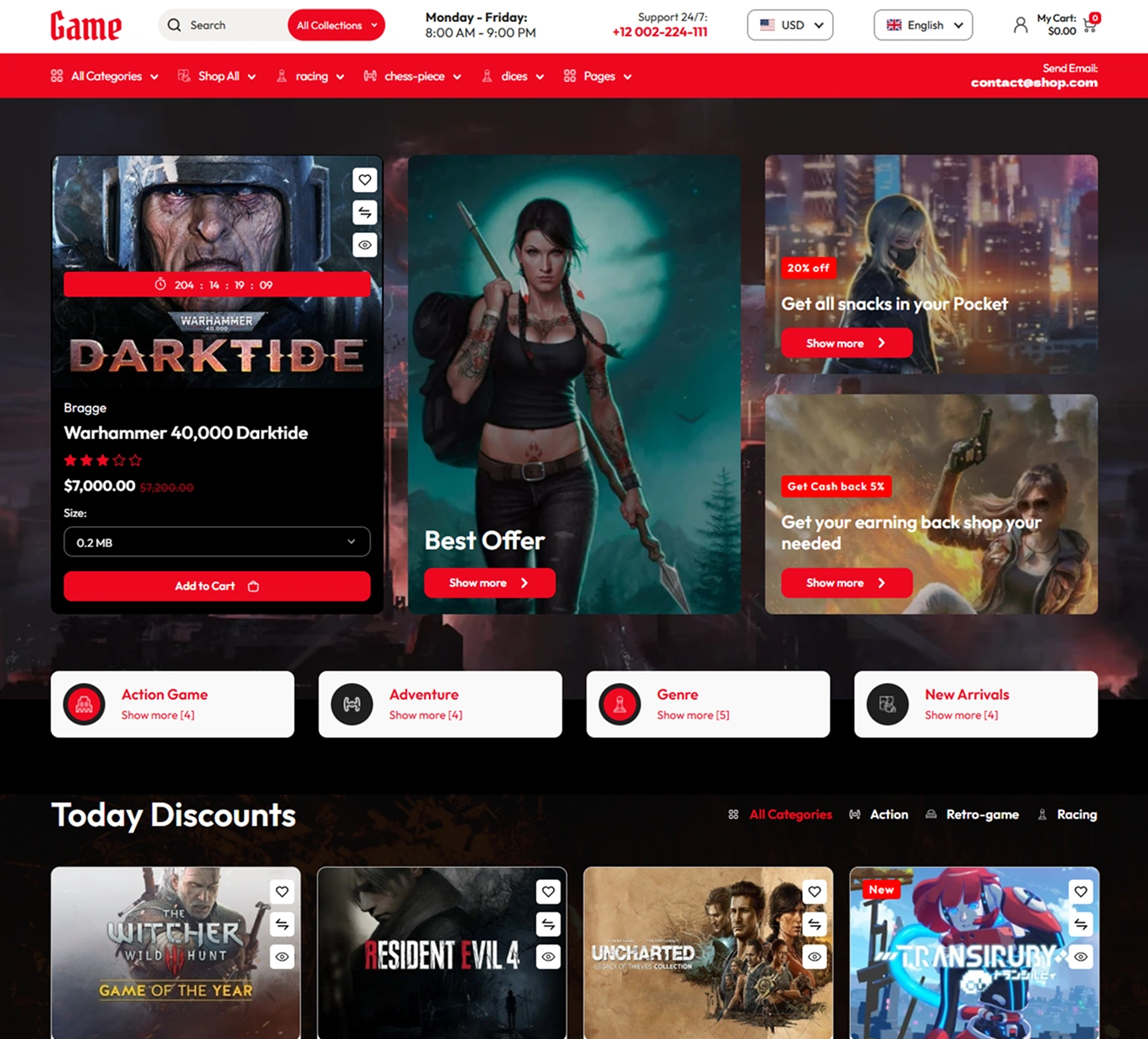 Game Shopify Theme - WorkDo