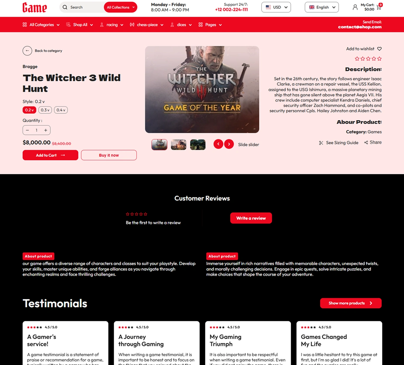 Game Shopify Theme - WorkDo