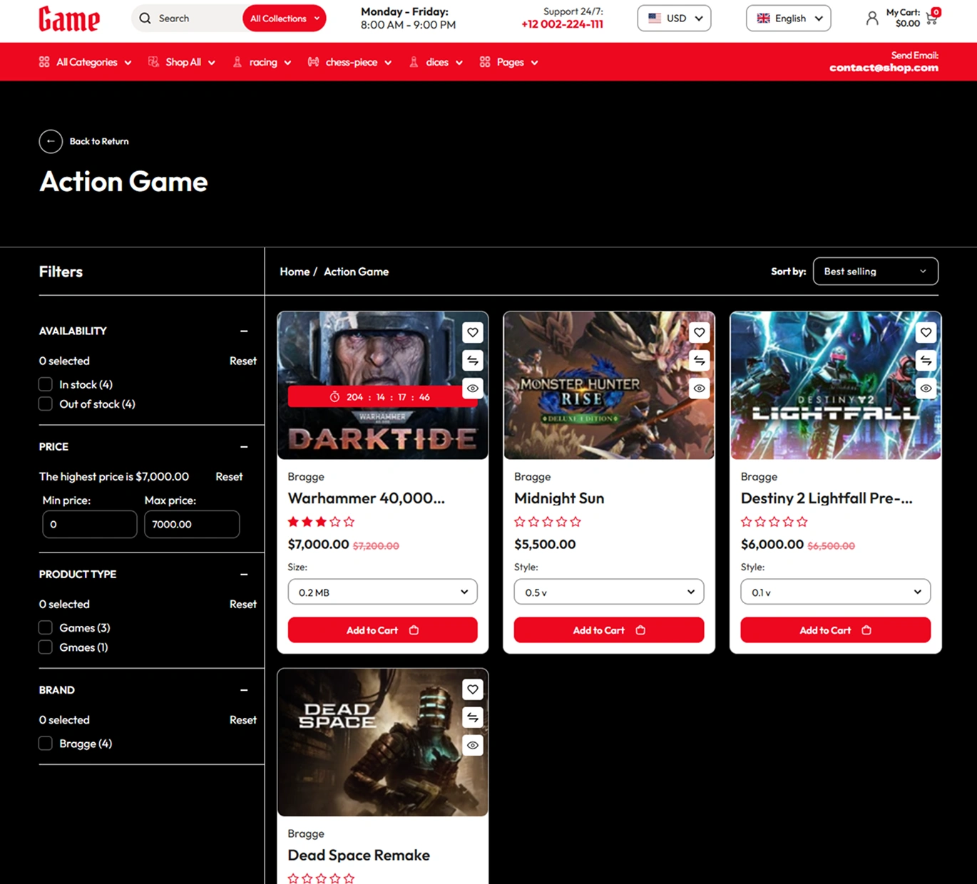 Game Shopify Theme - WorkDo