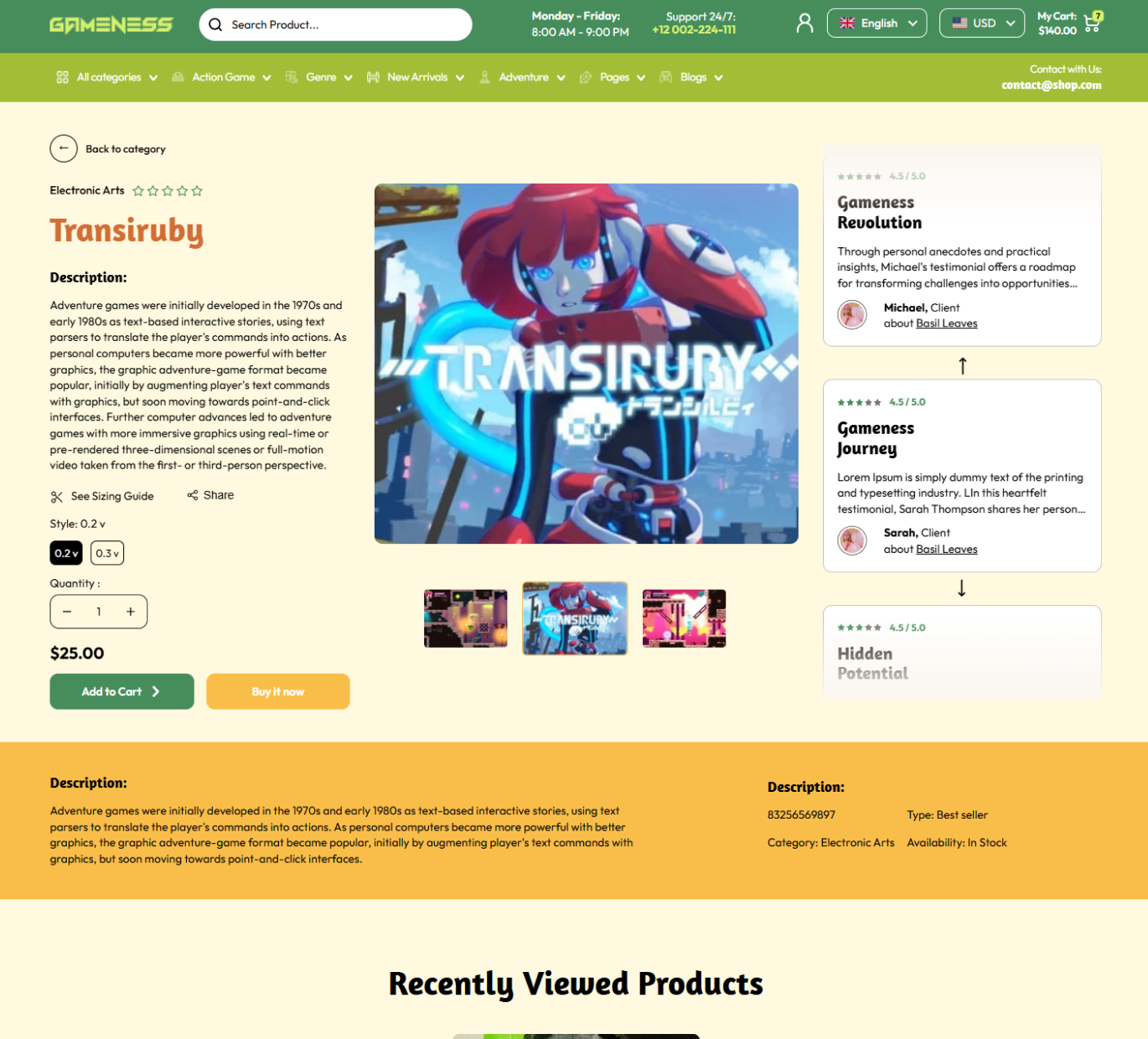 Gameness Shopify Theme - WorkDo