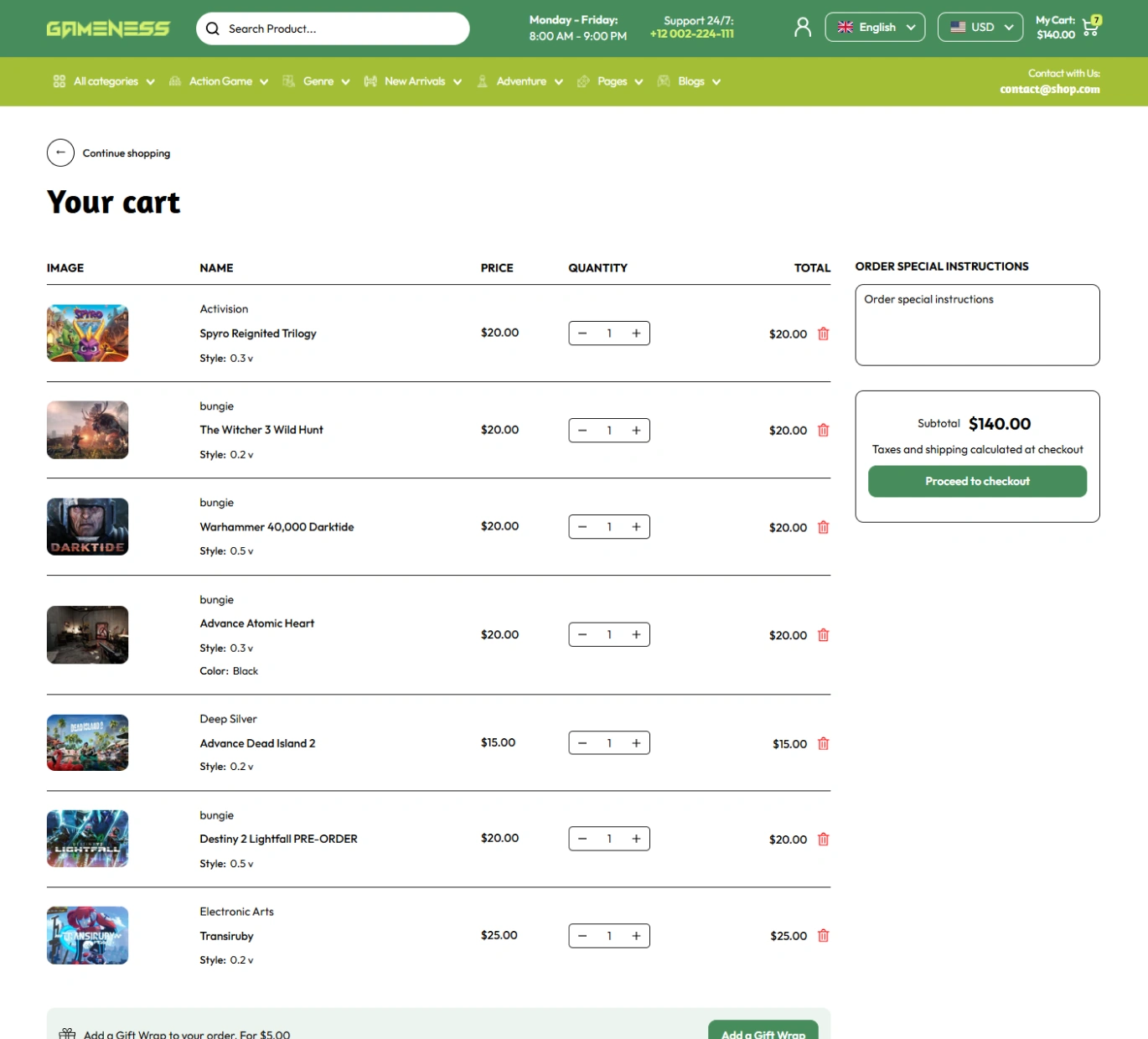Gameness Shopify Theme - WorkDo