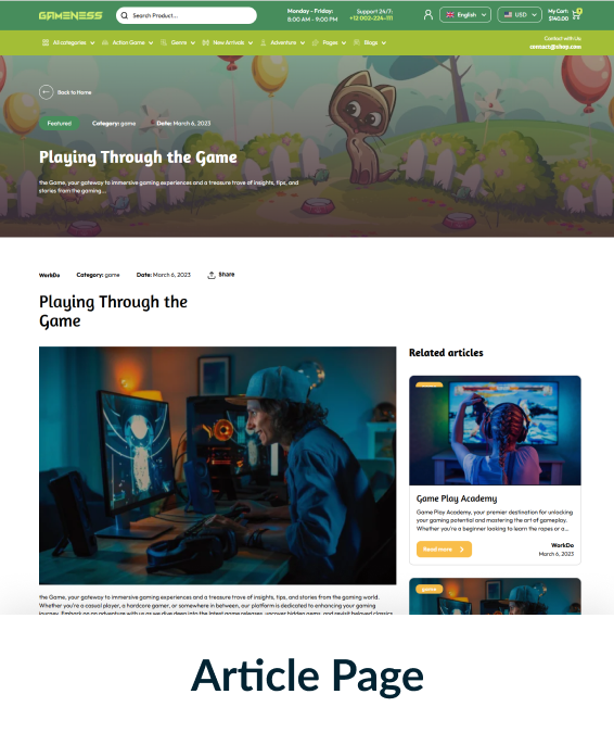 Gameness Shopify Theme
