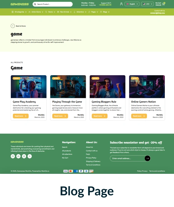 Gameness Shopify Theme