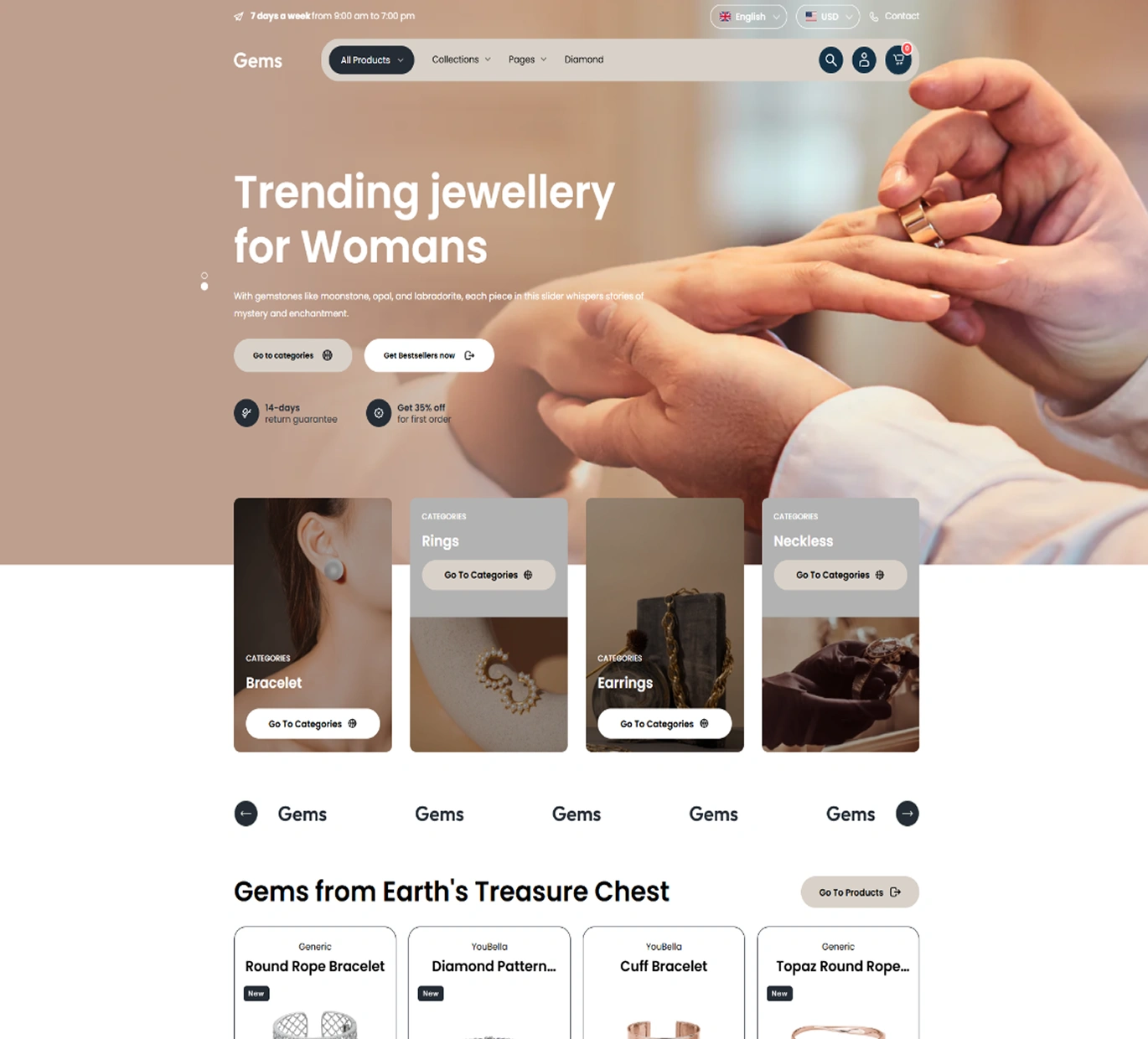 Gems Shopify Theme - WorkDo