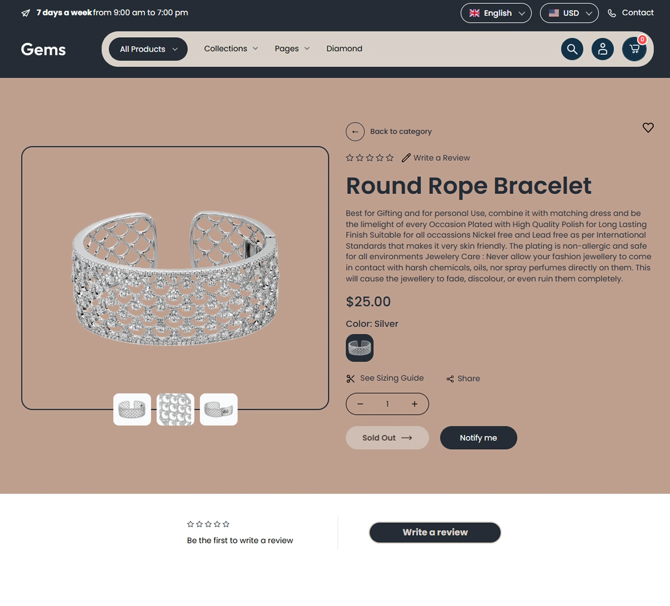Gems Shopify Theme - WorkDo