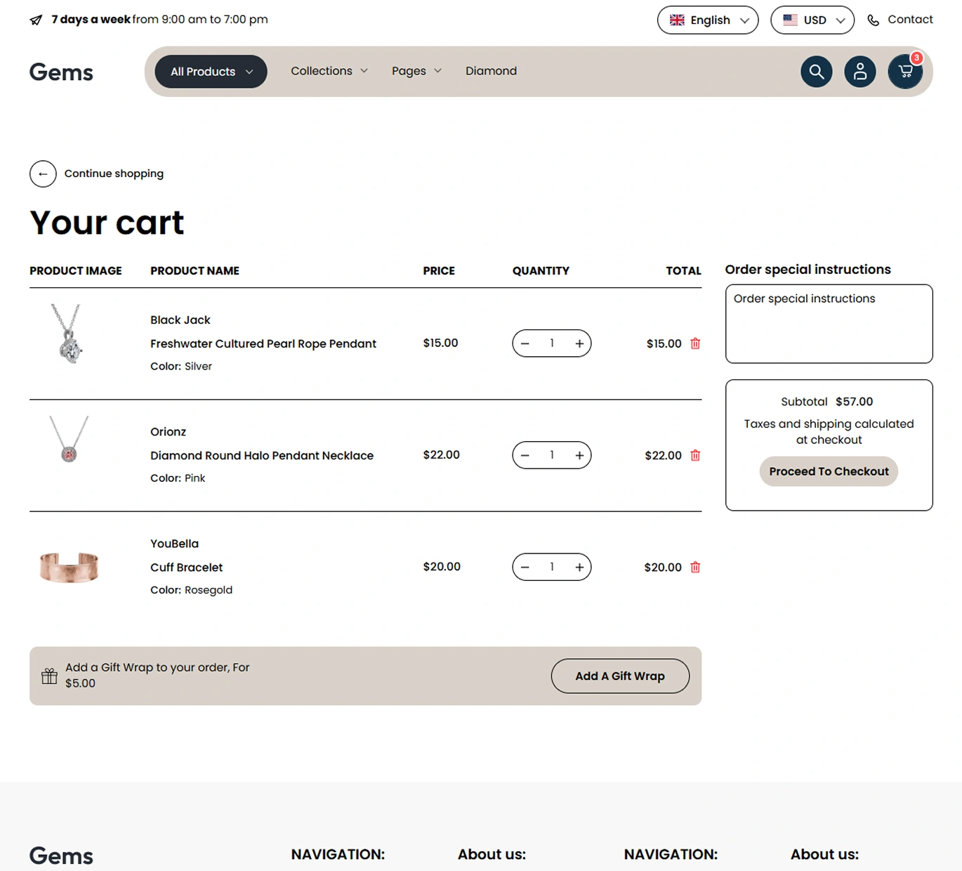 Gems Shopify Theme - WorkDo