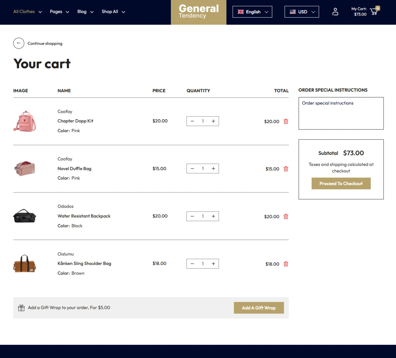 General Tendency Shopify Theme - WorkDo