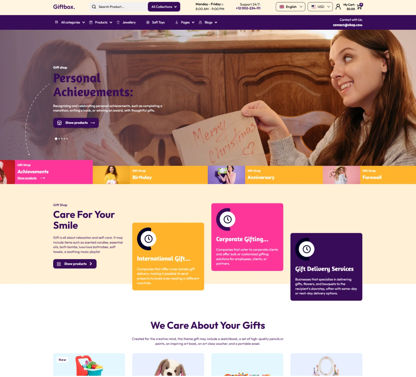 Giftbox Shopify Theme - WorkDo