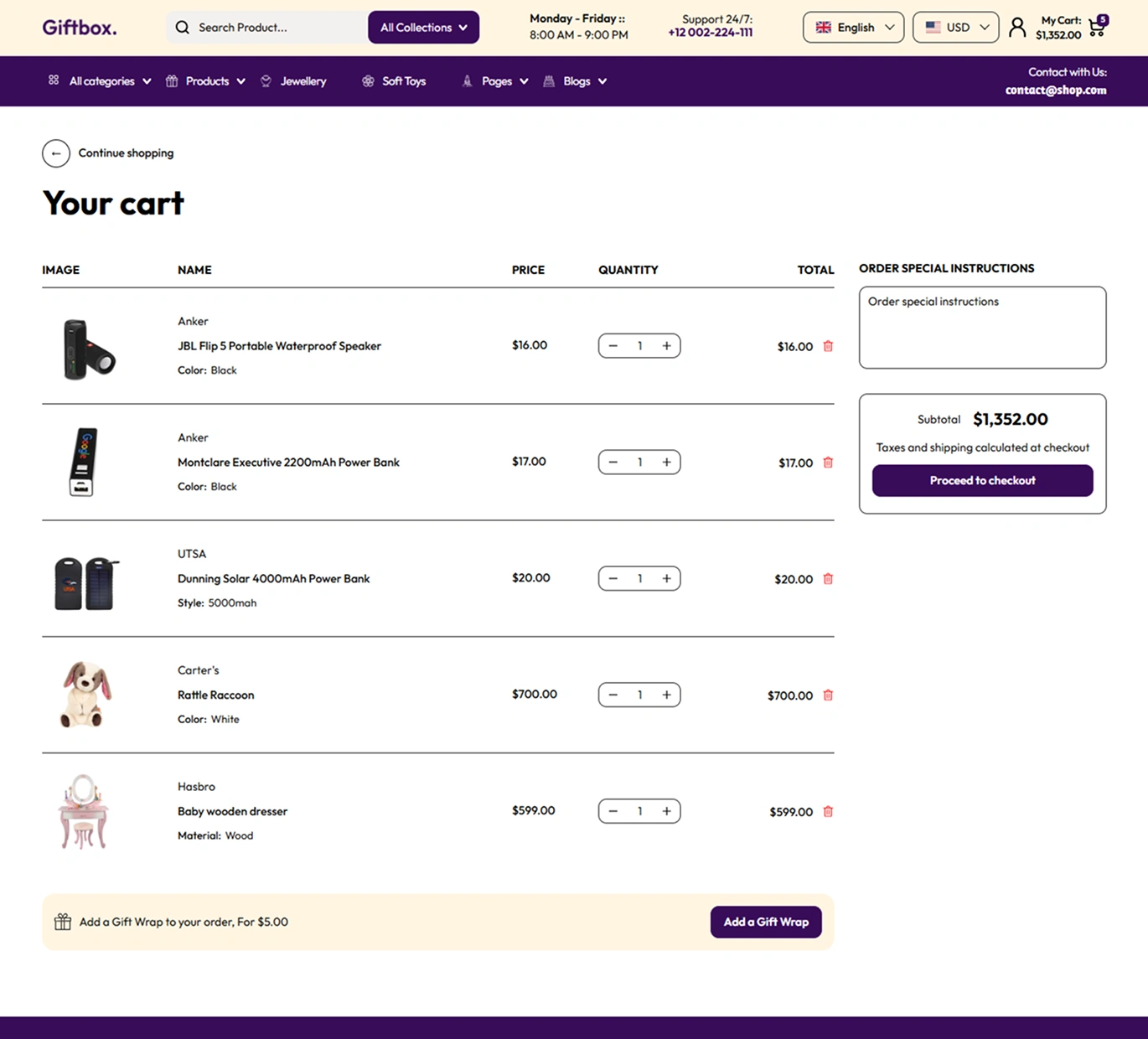 Giftbox Shopify Theme - WorkDo