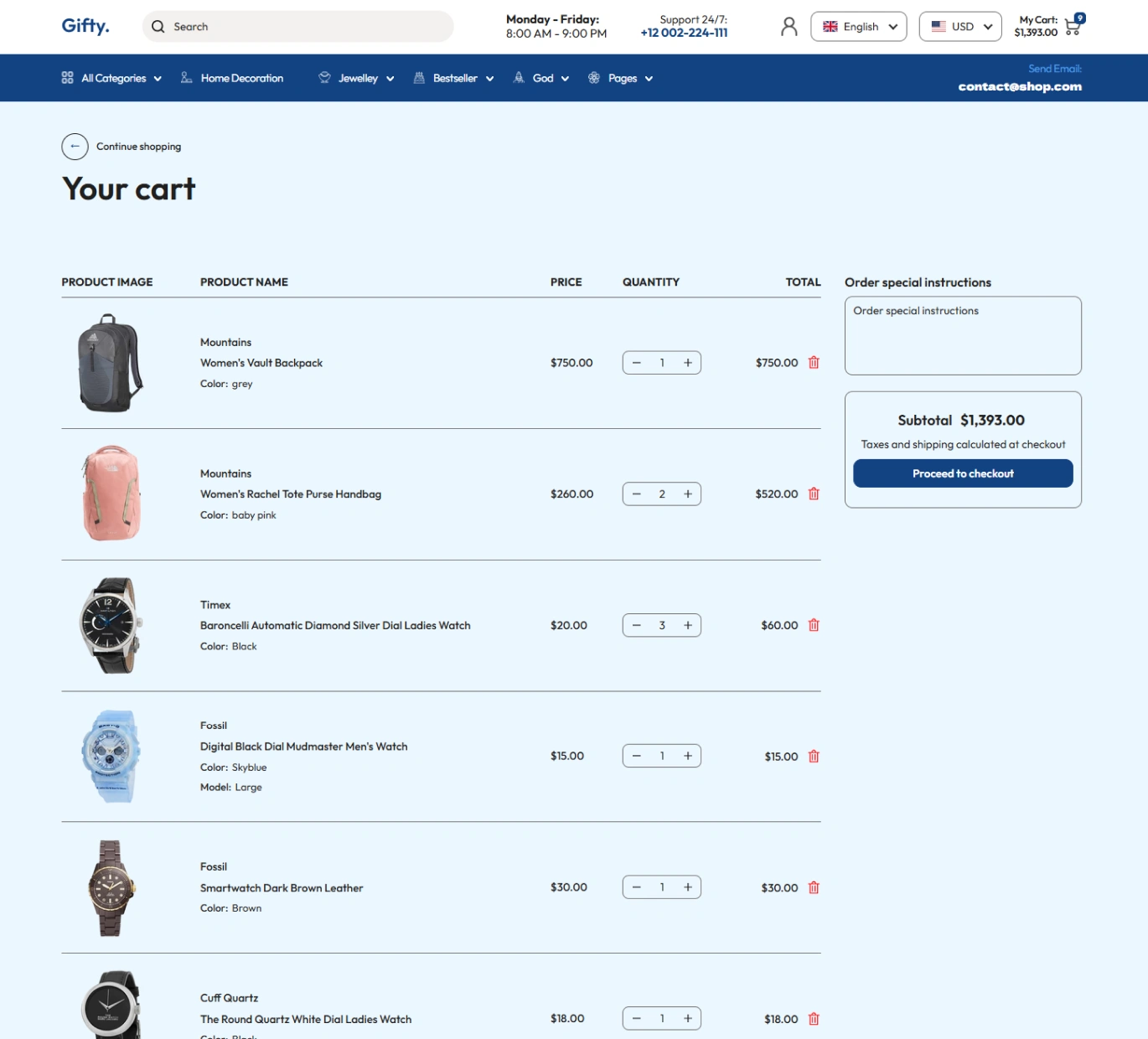 Gifty Shopify Theme - WorkDo