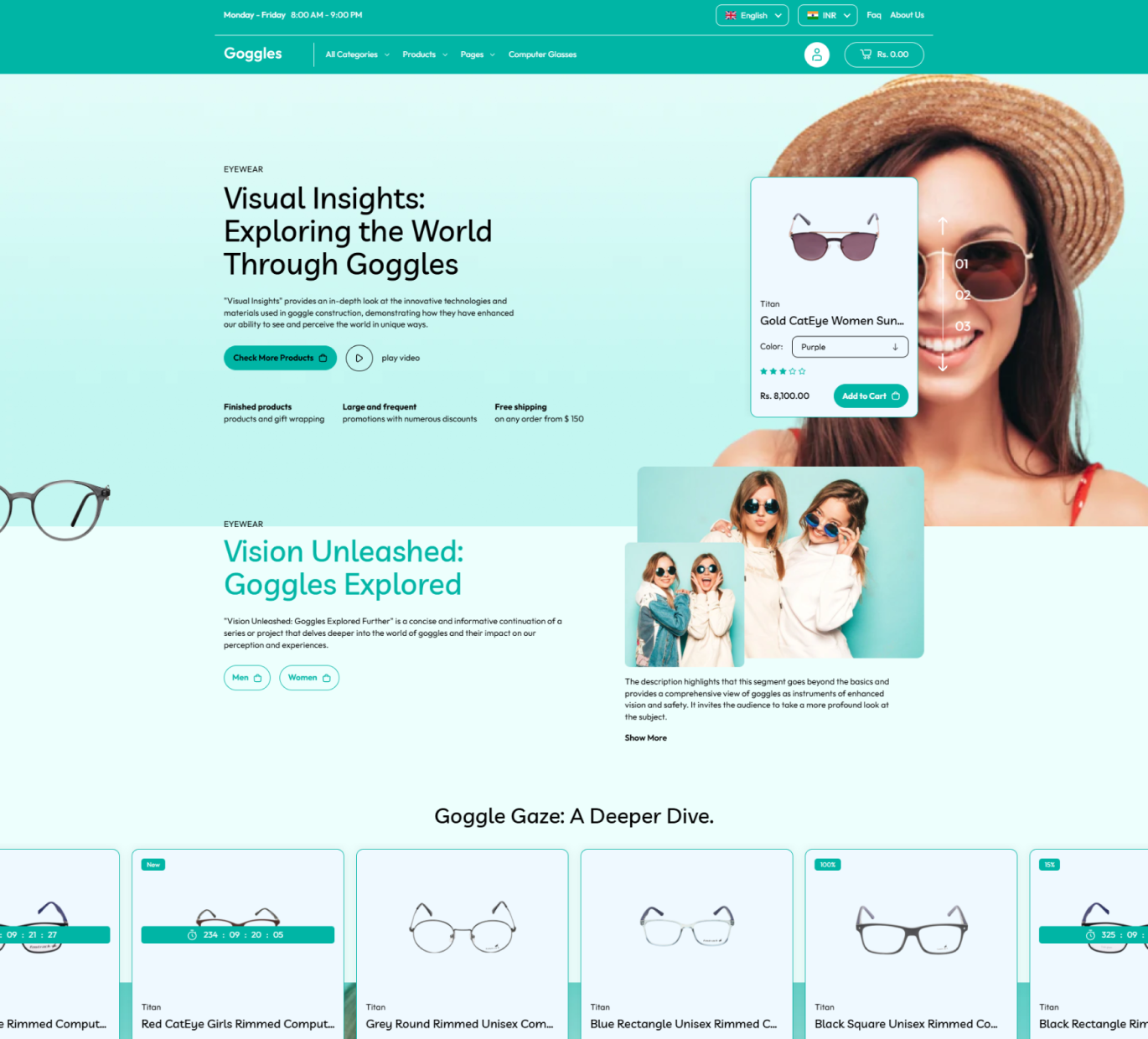 Goggles Shopify Theme - WorkDo