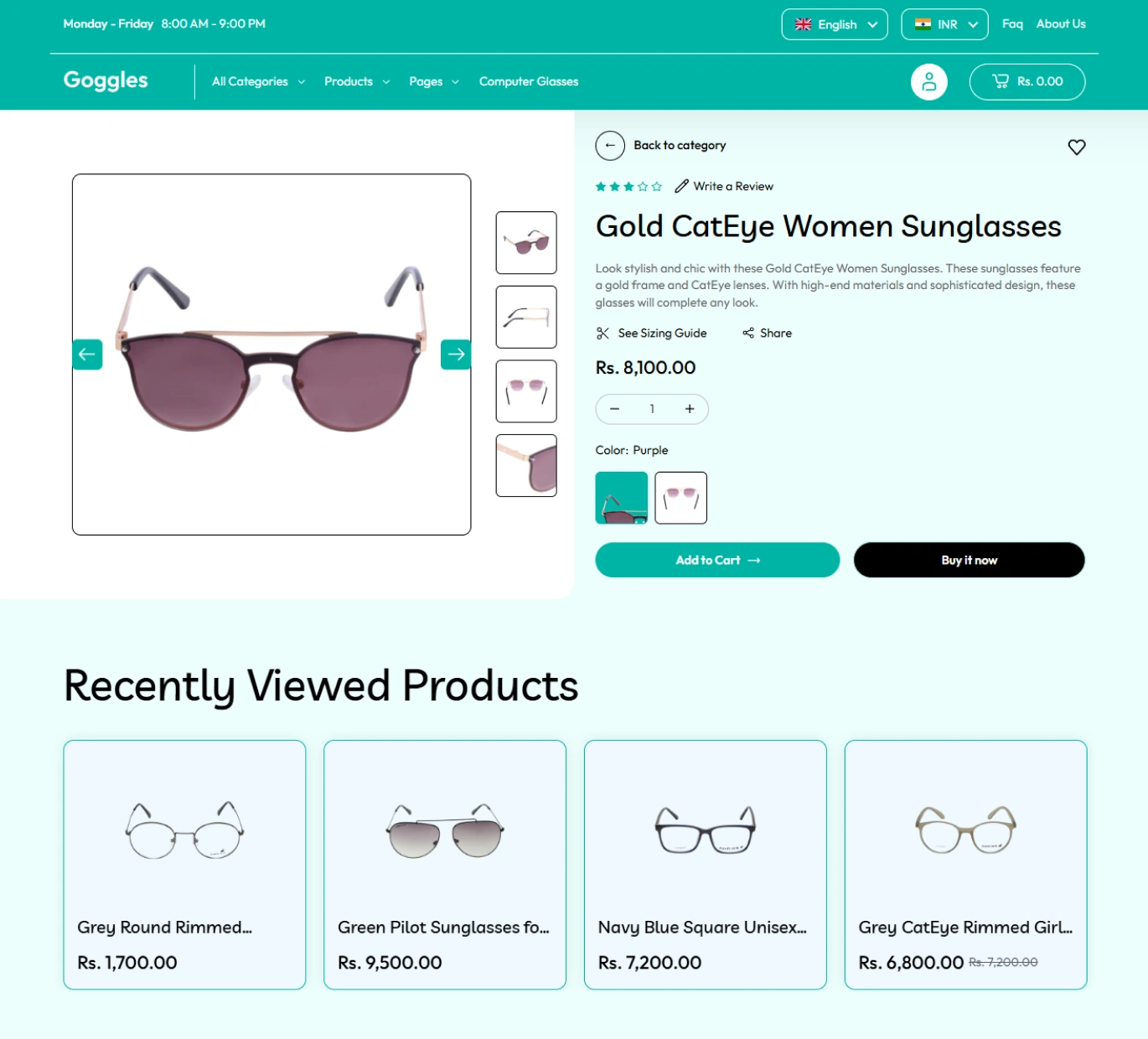 Goggles Shopify Theme - WorkDo