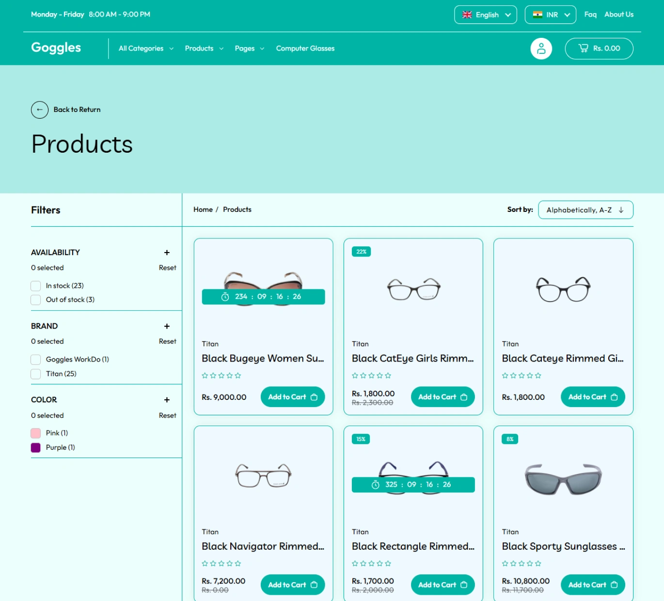 Goggles Shopify Theme - WorkDo