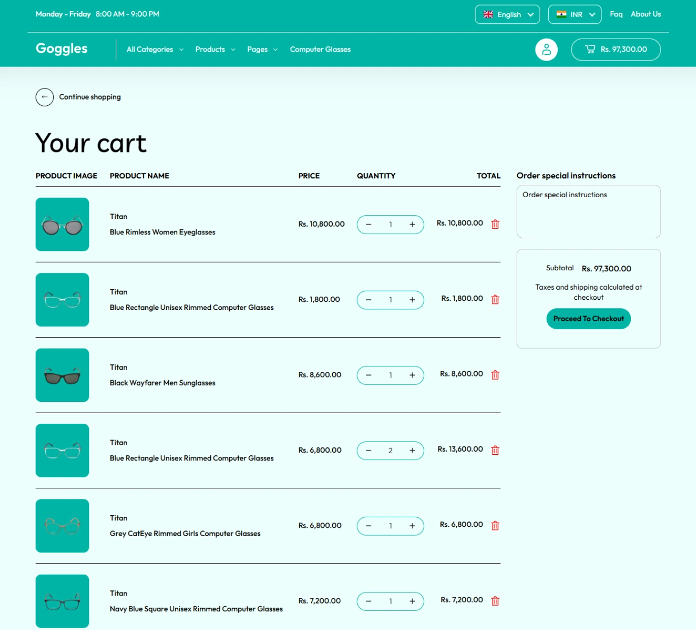 Goggles Shopify Theme - WorkDo