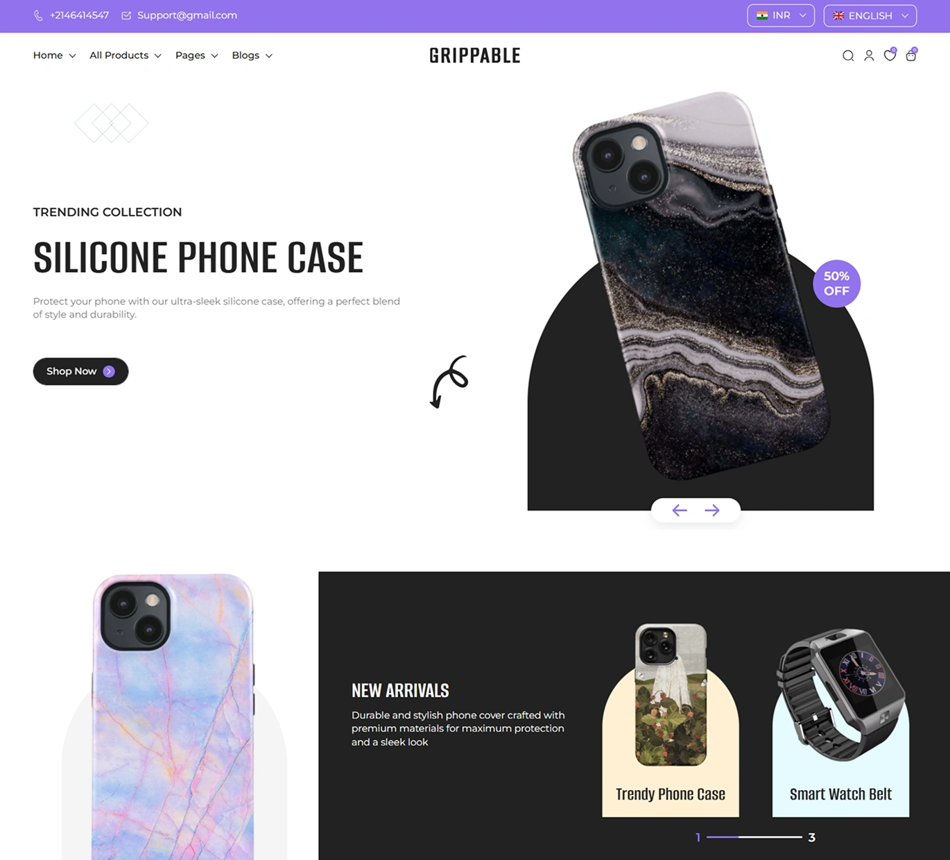 Grippable Shopify Theme - WorkDo