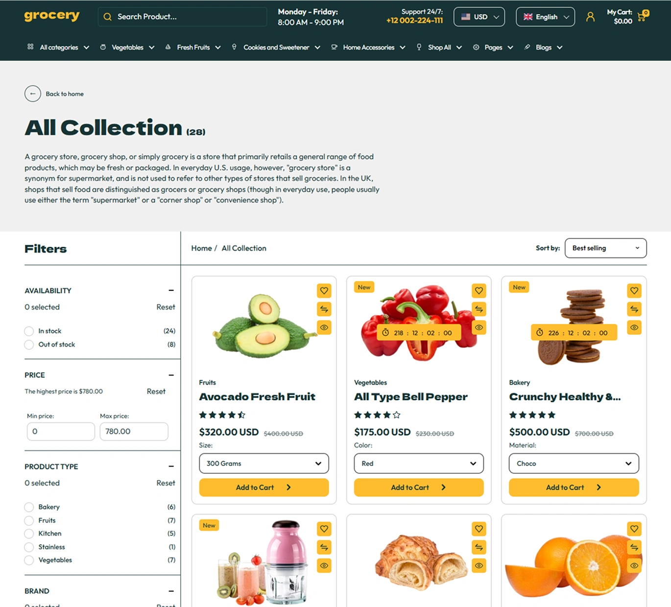 Grocery Shopify Theme - WorkDo