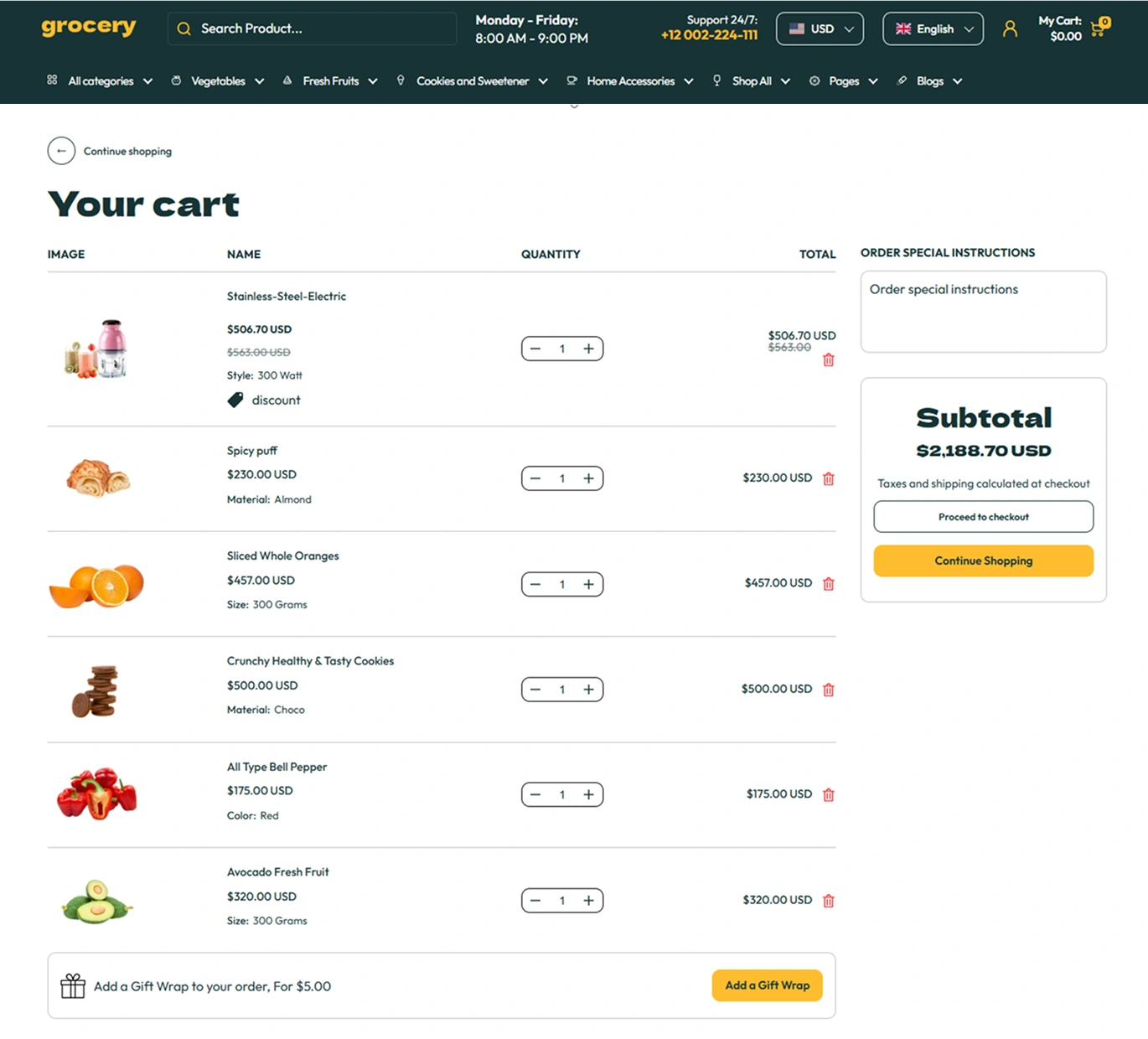 Grocery Shopify Theme - WorkDo