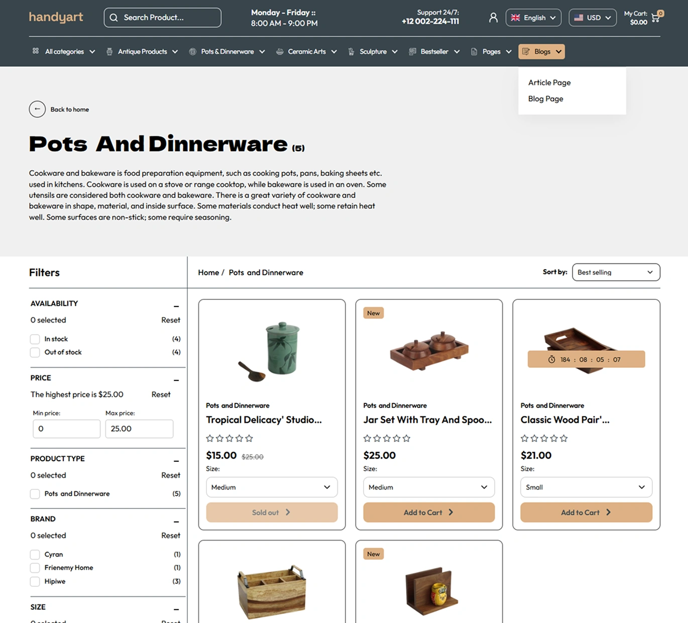 Handyart Shopify Theme - WorkDo