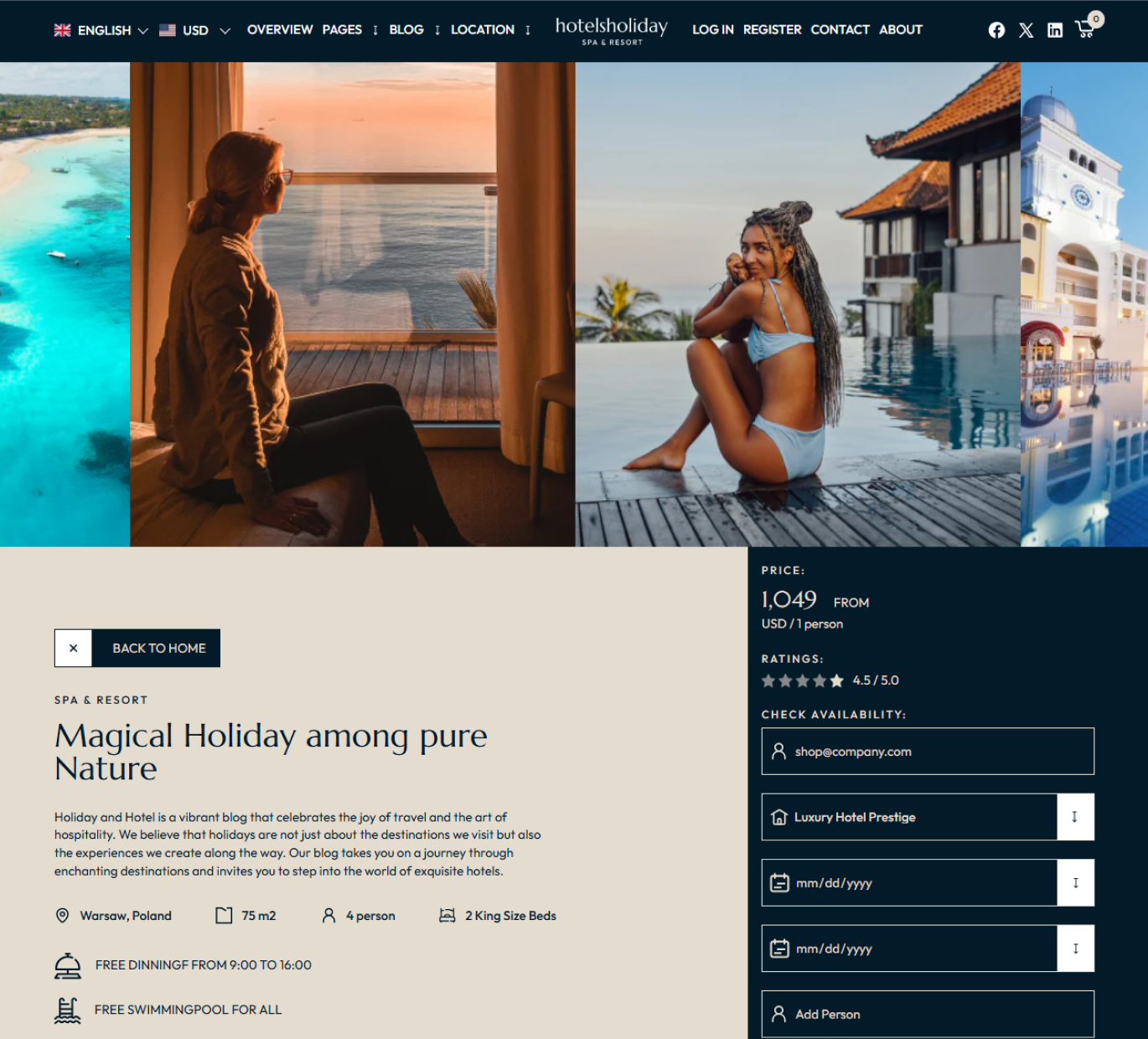 Hotels Holiday Shopify Theme - WorkDo