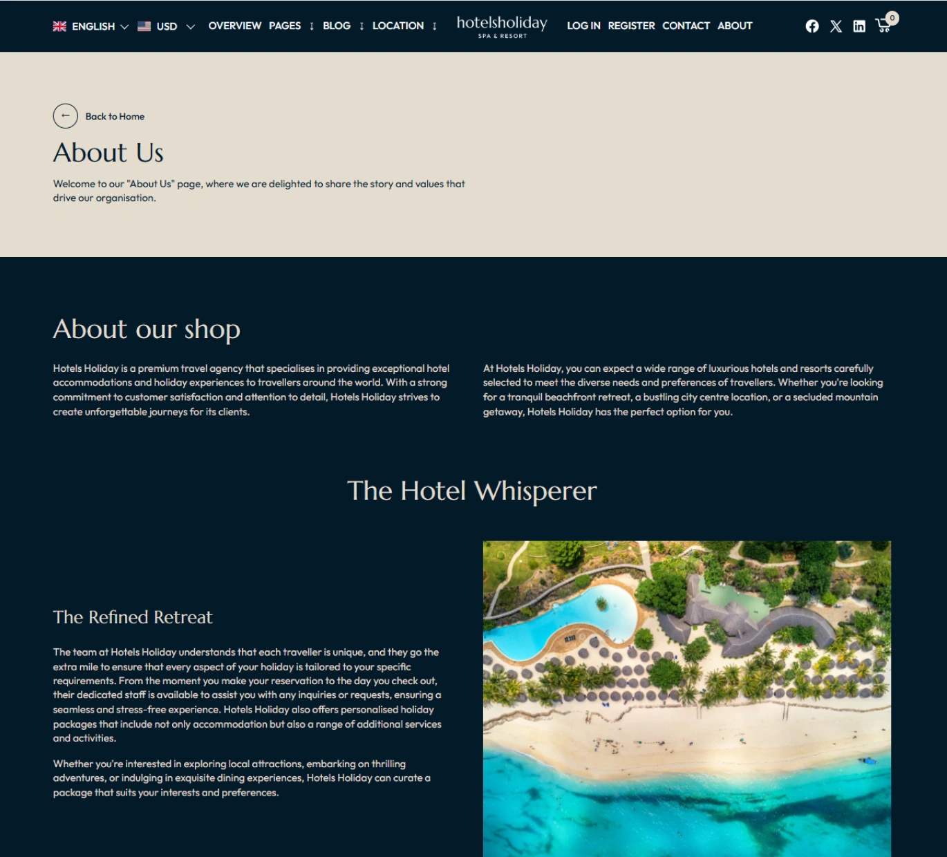 Hotels Holiday Shopify Theme - WorkDo