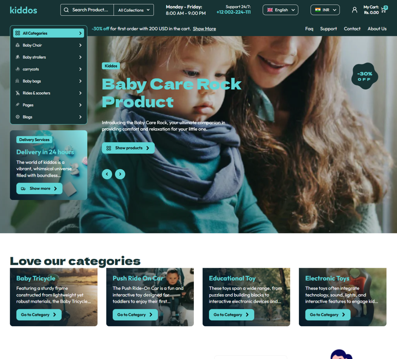 Kiddos Shopify Theme - WorkDo
