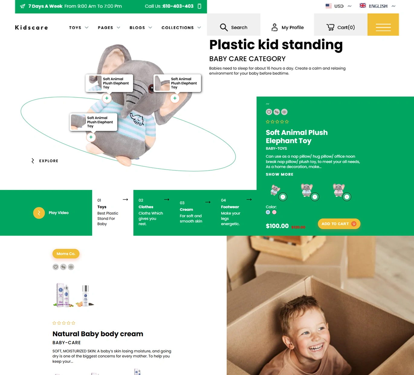 Kidscare Shopify Theme - WorkDo