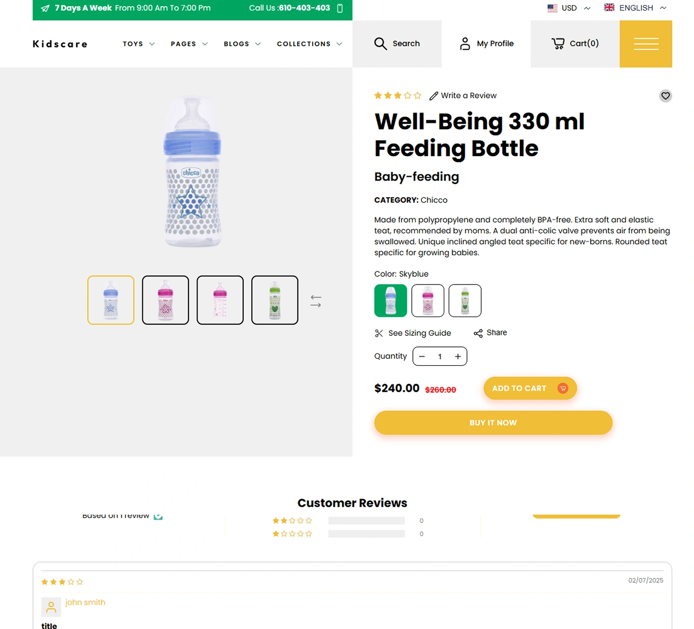 Kidscare Shopify Theme - WorkDo