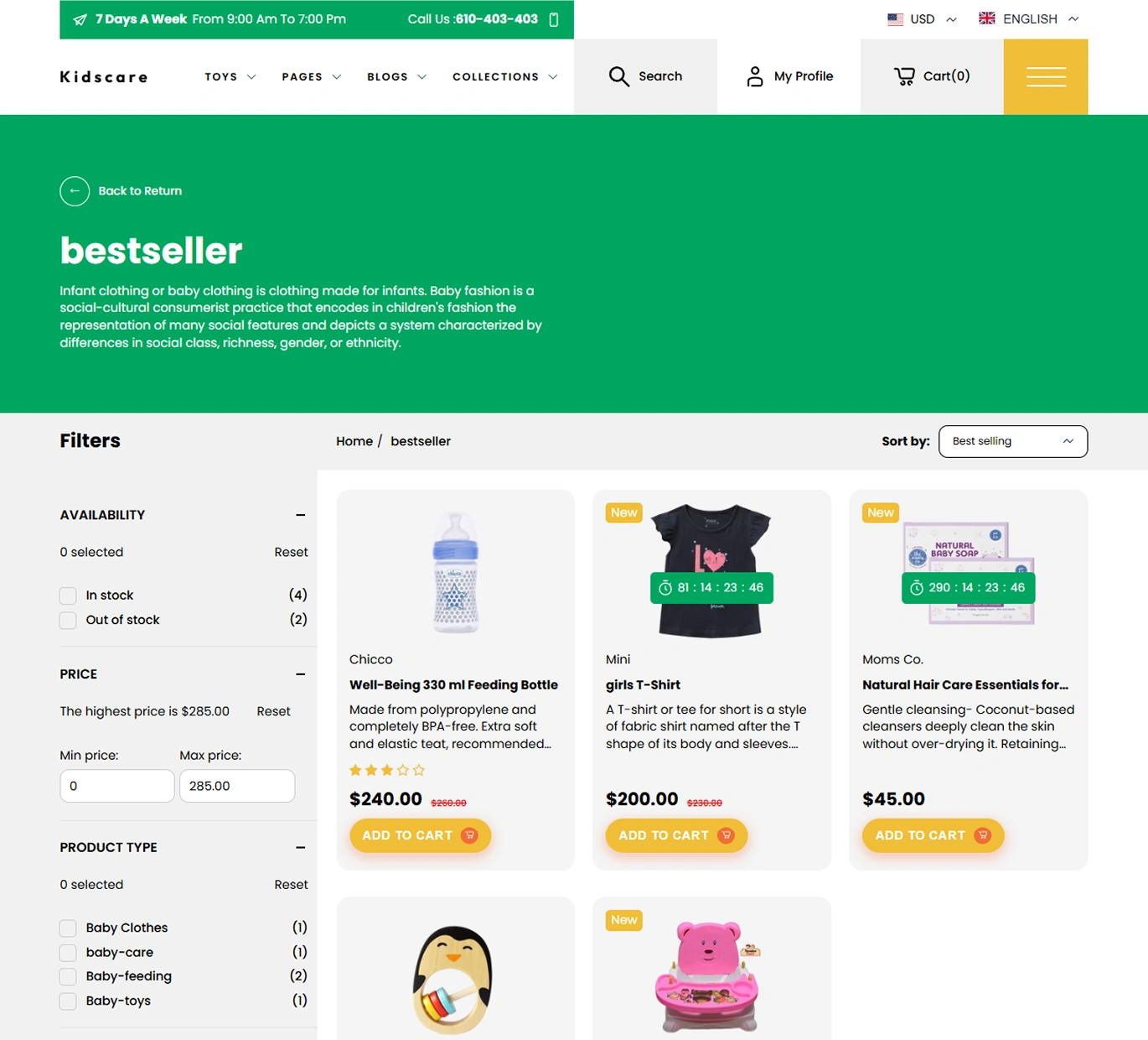 Kidscare Shopify Theme - WorkDo