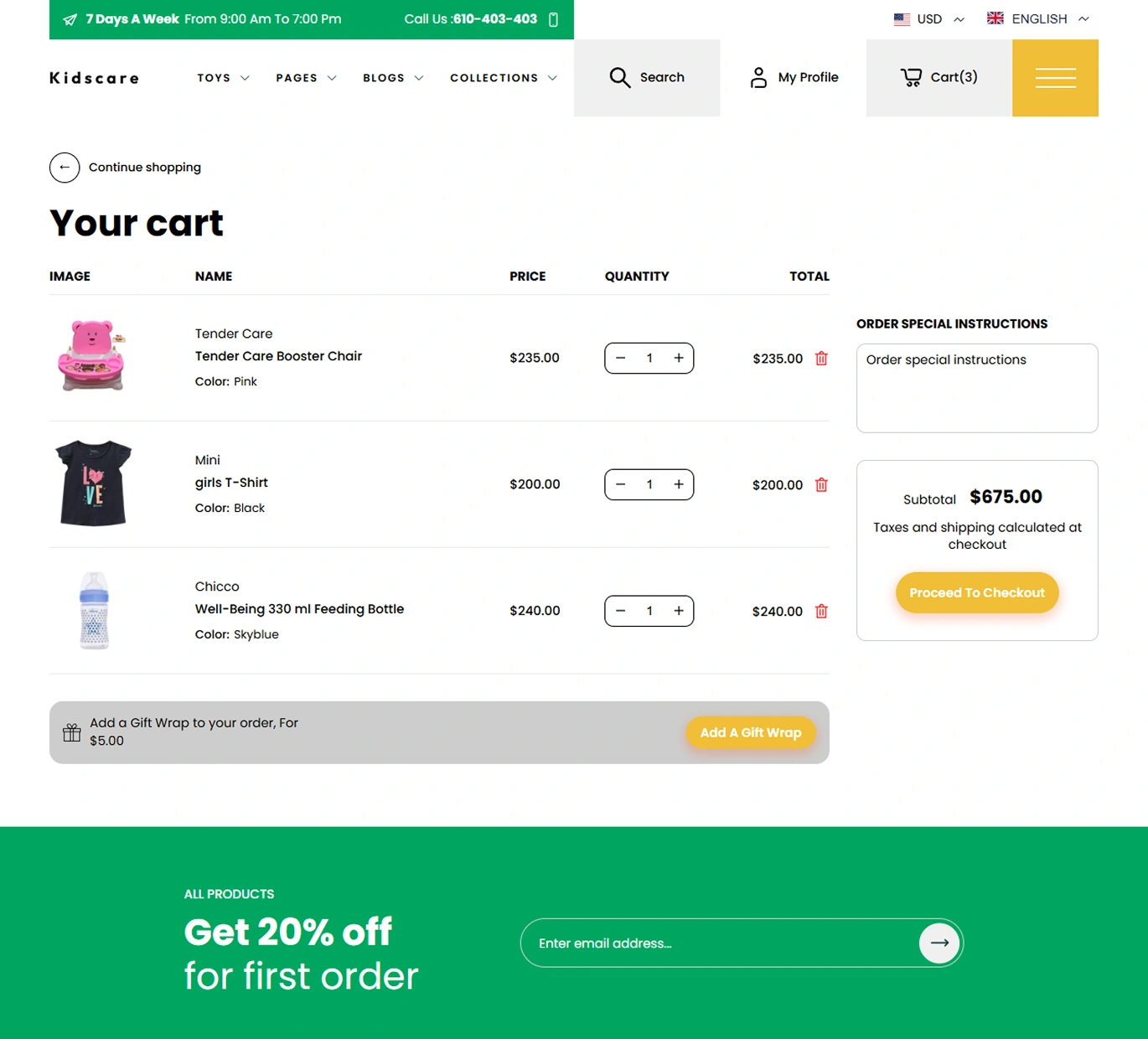 Kidscare Shopify Theme - WorkDo