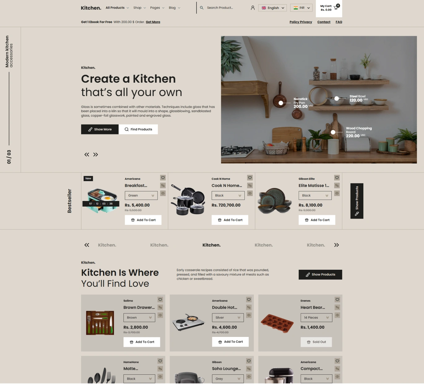 Kitchen Shopify Theme - WorkDo