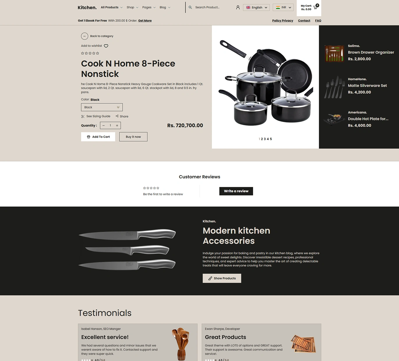 Kitchen Shopify Theme - WorkDo