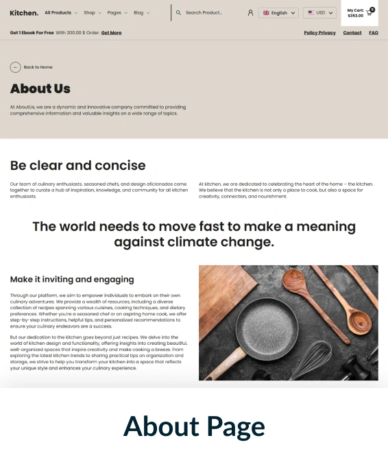 Kitchen Shopify Theme