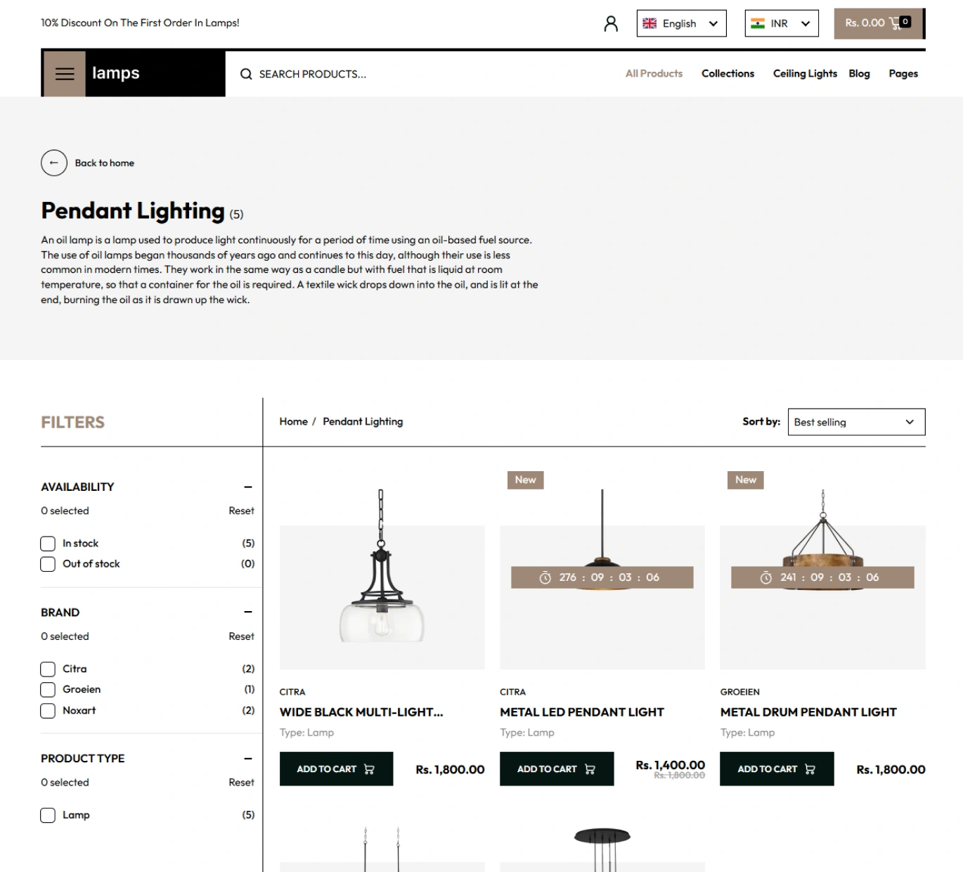 Lamps Shopify Theme - WorkDo