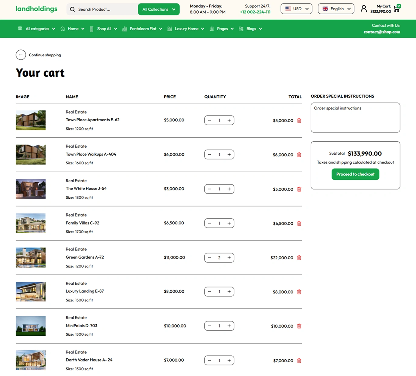 Land Holdings Shopify Theme - WorkDo