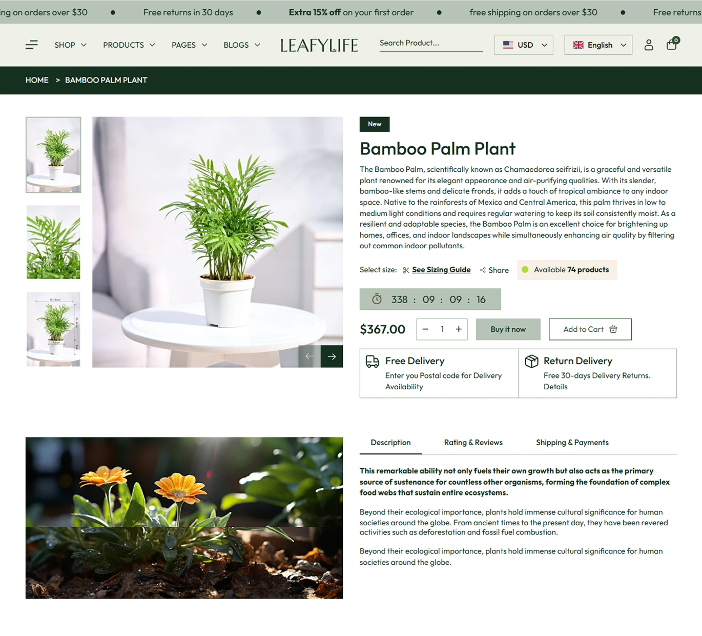 Leafylife Shopify Theme - WorkDo