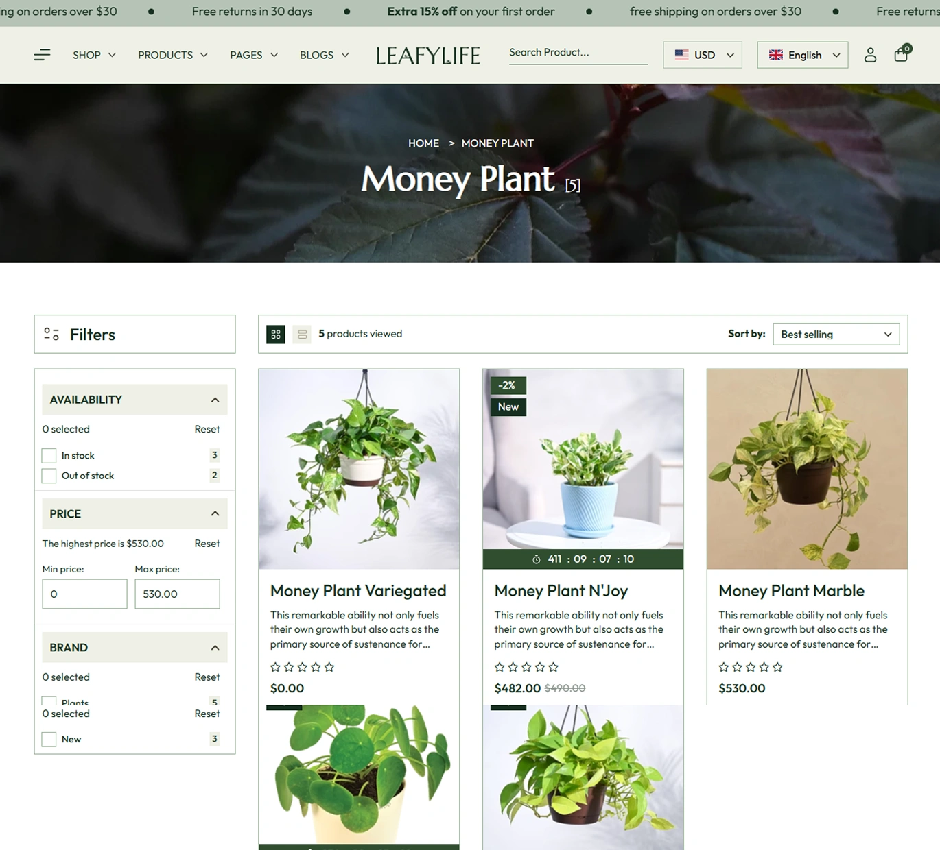 Leafylife Shopify Theme - WorkDo