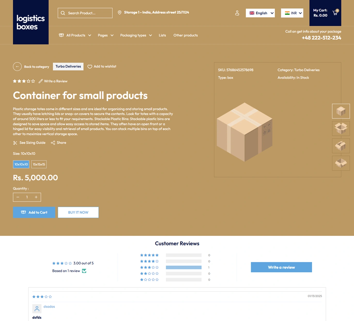Logistics boxes Shopify Theme - WorkDo