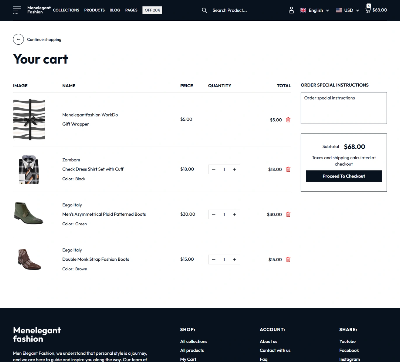 Men Elegant Fashion Shopify Theme - WorkDo