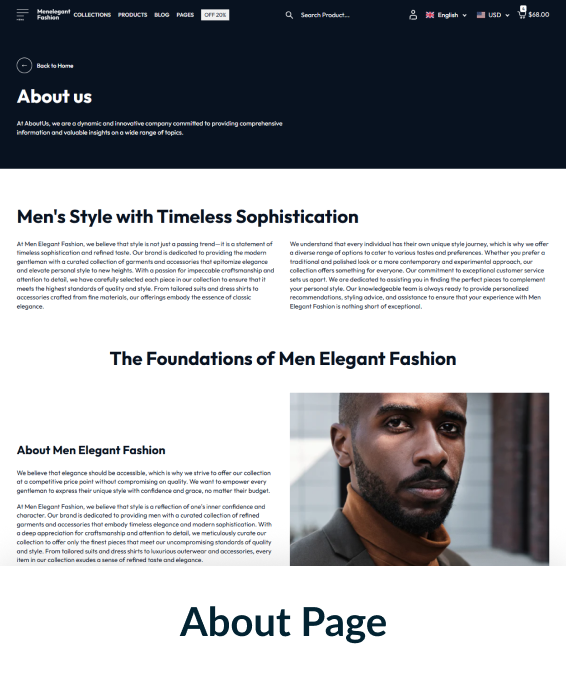 Men Elegant Fashion Shopify Theme