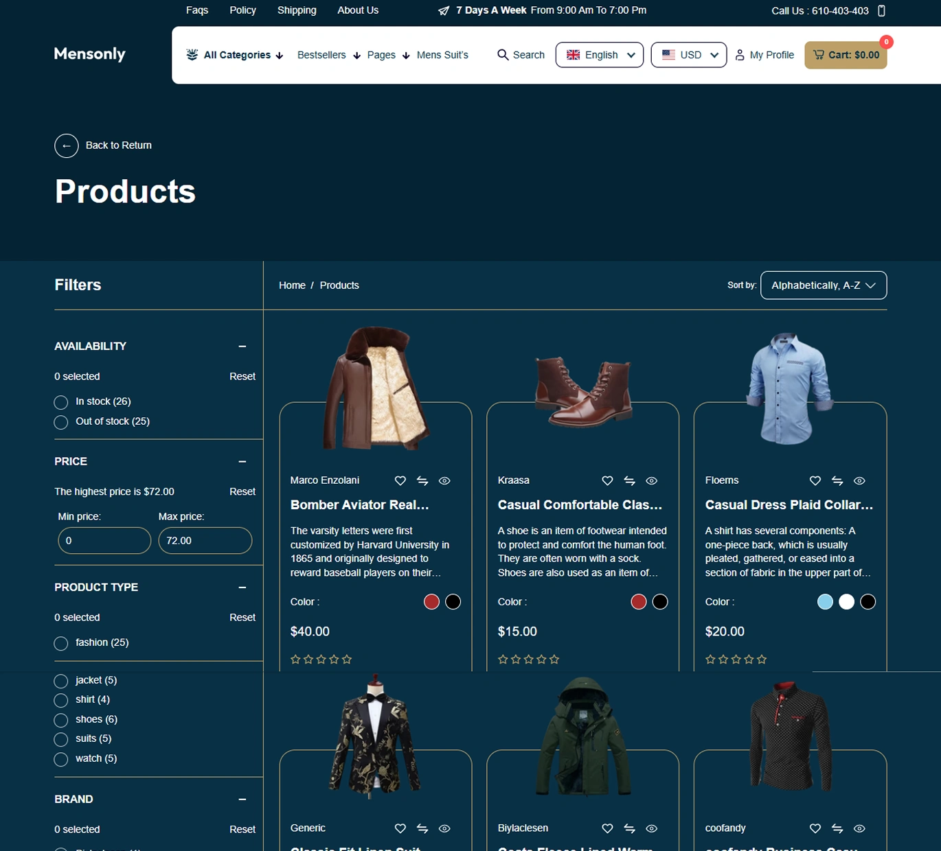 Mens Only Shopify Theme - WorkDo