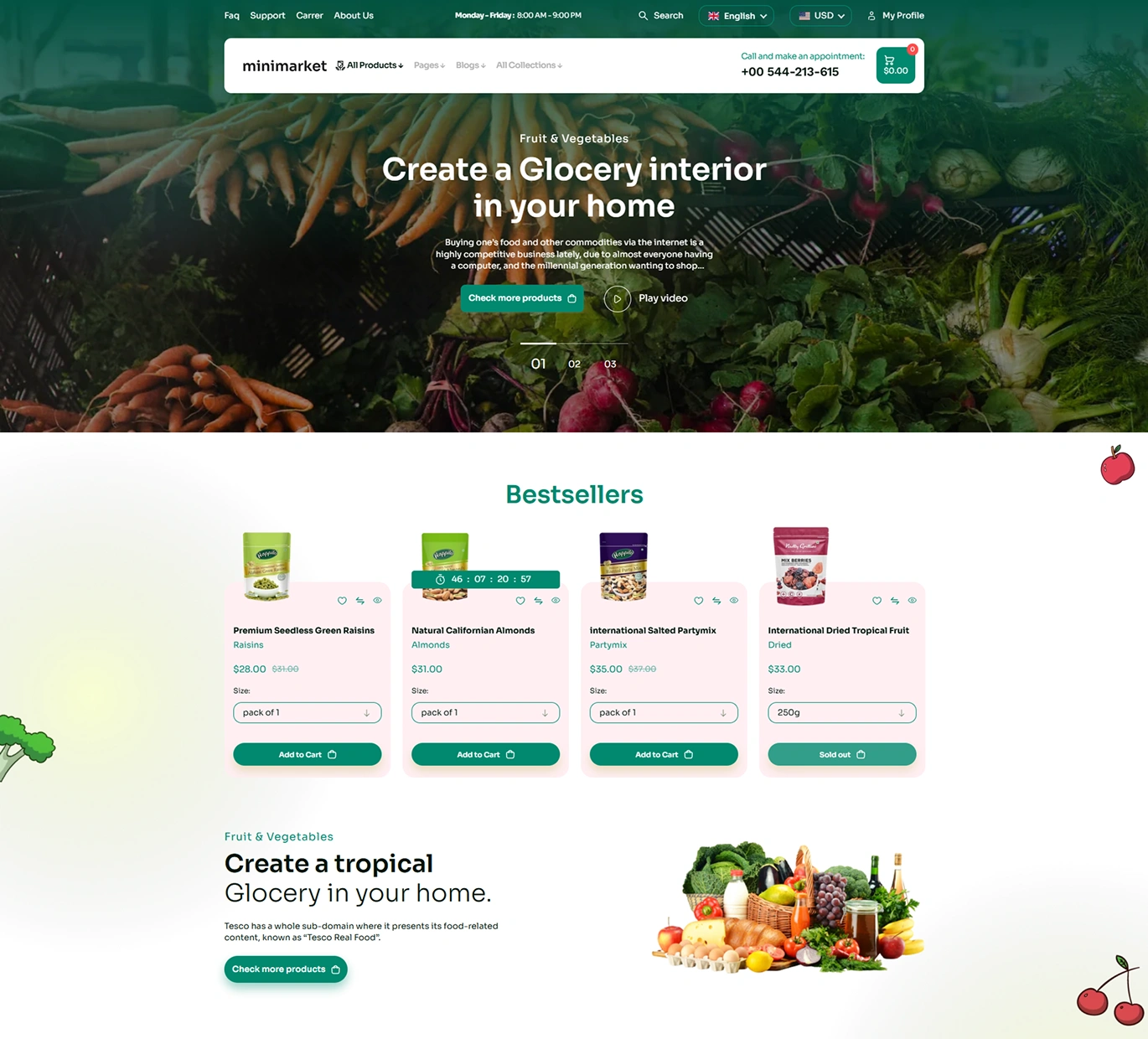 Minimarket Shopify Theme - WorkDo