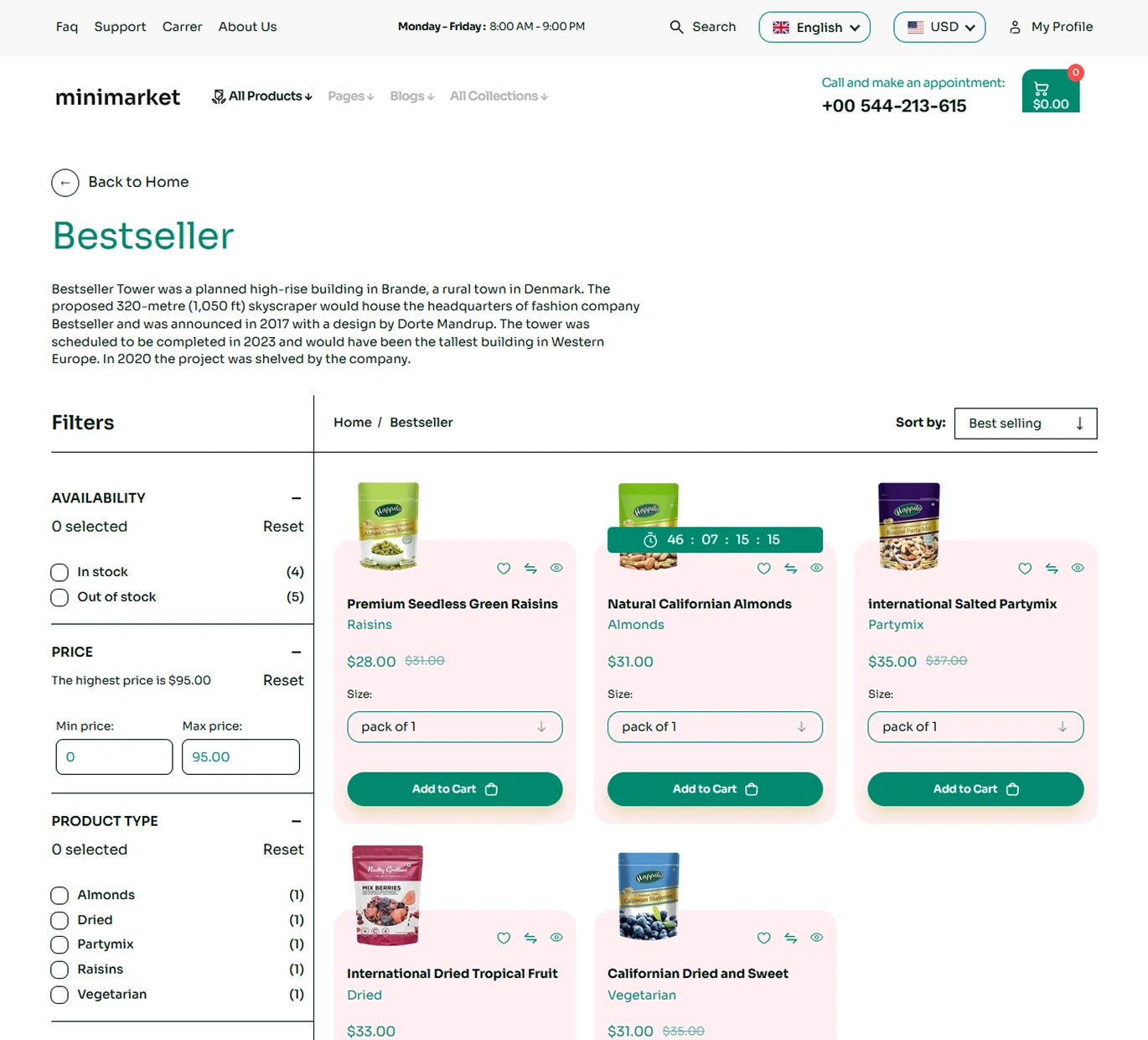 Minimarket Shopify Theme - WorkDo