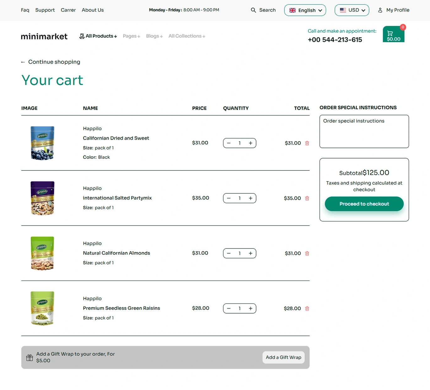 Minimarket Shopify Theme - WorkDo