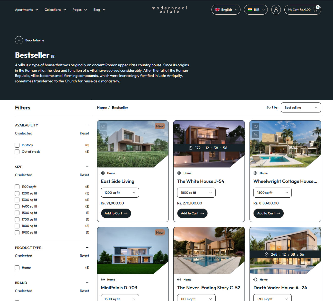 Modern Real Estate Shopify Theme - WorkDo