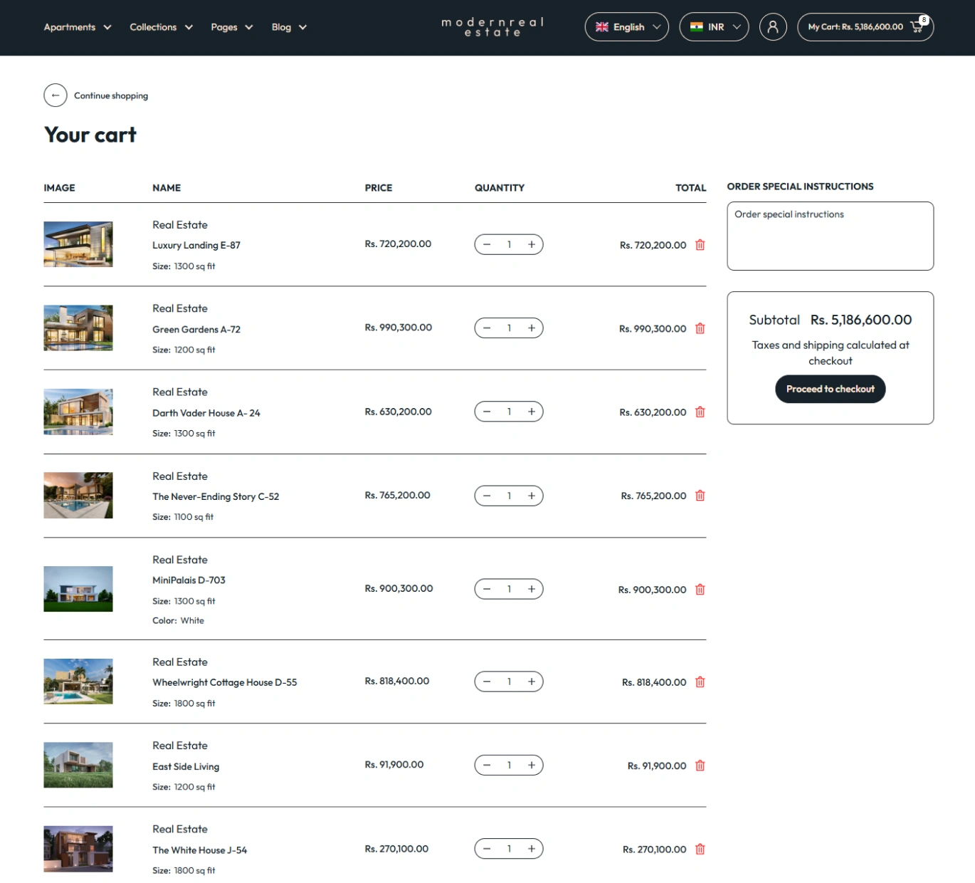 Modern Real Estate Shopify Theme - WorkDo